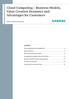 Cloud Computing Business Models, Value Creation Dynamics and Advantages for Customers