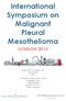 International Symposium on Malignant Pleural Mesothelioma