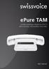 epure TAM Cordless analogue telephone (DECT) WITH DIGITAL ANSWERING MACHINE User manual