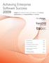 Achieving Enterprise Software Success 2009