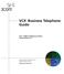 VCX Business Telephone Guide
