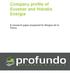 Company profile of Ecoener and Hidralia Energía. A research paper prepared for Amigos de la Tierra