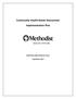 Community Health Needs Assessment Implementation Plan. Methodist Dallas Medical Center