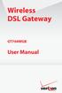 Wireless DSL Gateway GT704WGB. User Manual
