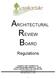 ARCHITECTURAL REVIEW BOARD. Regulations