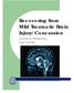 Recovering from Mild Traumatic Brain Injury/Concussion. A Guide for Patients and Their Families