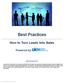 Best Practices. How to Turn Leads Into Sales. Powered by. About this document