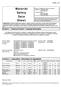 Material Safety Data Sheet