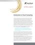 white paper Introduction to Cloud Computing The Future of Service Provider Networks