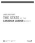 J O BS REPO R T : THE STATE O F T H E CANADIAN LABOUR M A R KET. Department of Finance Canada. Ministère des Finances Canada