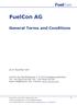 General Terms and Conditions. FuelCon AG, Steinfeldstrasse 3, D 39179 Magdeburg-Barleben