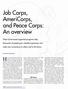 Job Corps, AmeriCorps, and Peace Corps: An overview