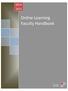 2014-2015. Online Learning Faculty Handbook
