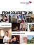 FROM COLLEGE TO UNI YOUR 2013 GUIDE. www.napier.ac.uk
