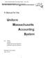 Uniform Massachusetts Accounting System