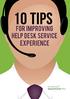 INTRODUCTION. Page no : 01 10 Tips for Improving Help Desk Service Experience