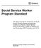 Social Service Worker Program Standard