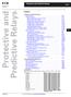 Protective and. Predictive Relays. Protective and Predictive Relays 4.0-1. Contents