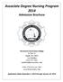 Associate Degree Nursing Program 2014 Admission Brochure