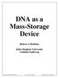 DNA as a Mass-Storage Device: 1