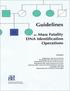 Guidelines for. Mass Fatality. DNA Identification. Operations