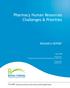 Pharmacy Human Resources Challenges & Priorities