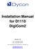 Installation Manual for D1110 DigiCom2