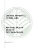 COURSE APPROVAL GUIDELINES APS COLLEGE OF HEALTH PSYCHOLOGISTS