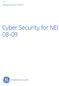 GE Measurement & Control. Cyber Security for NEI 08-09
