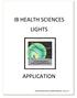 IB HEALTH SCIENCES LIGHTS