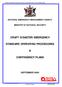 DRAFT DISASTER/EMERGENCY STANDARD OPERATING PROCEDURES CONTINGENCY PLANS