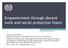 Empowerment through decent work and social protection floors