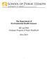 The Department of Environmental Health Sciences. MS and PhD Graduate Program of Study Handbook
