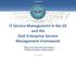 IT Service Management in the JIE and the DoD Enterprise Service Management Framework