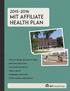 2015-2016 MIT affiliate Health Plan