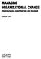 MANAGING ORGANIZATIONAL CHANGE