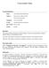 Curriculum Vitae. Personal information
