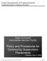 Policy and Procedures for Community Supervision Placements Effective June 5, 2009