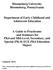 Bloomsburg University Bloomsburg, Pennsylvania. Department of Early Childhood and Adolescent Education
