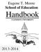 Eugene T. Moore School of Education Handbook CLEMSON UNIVERSITY