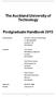 Auckland University of Technology. Postgraduate Handbook 2015