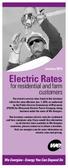 Electric Rates. for residential and farm customers. January 2015