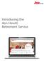 Introducing the Aon Hewitt Retirement Service