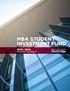 MBA STUDENT 2012 / 2013. Academic Year Report
