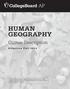 HUMAN GEOGRAPHY. Course Description