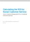 Calculating the ROI for Social Customer Service: