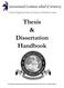 Thesis & Dissertation Handbook