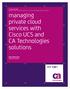 managing private CA Technologies solutions