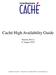 Caché High Availability Guide