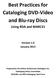 Best Practices for Cataloging DVD-Video and Blu-ray Discs